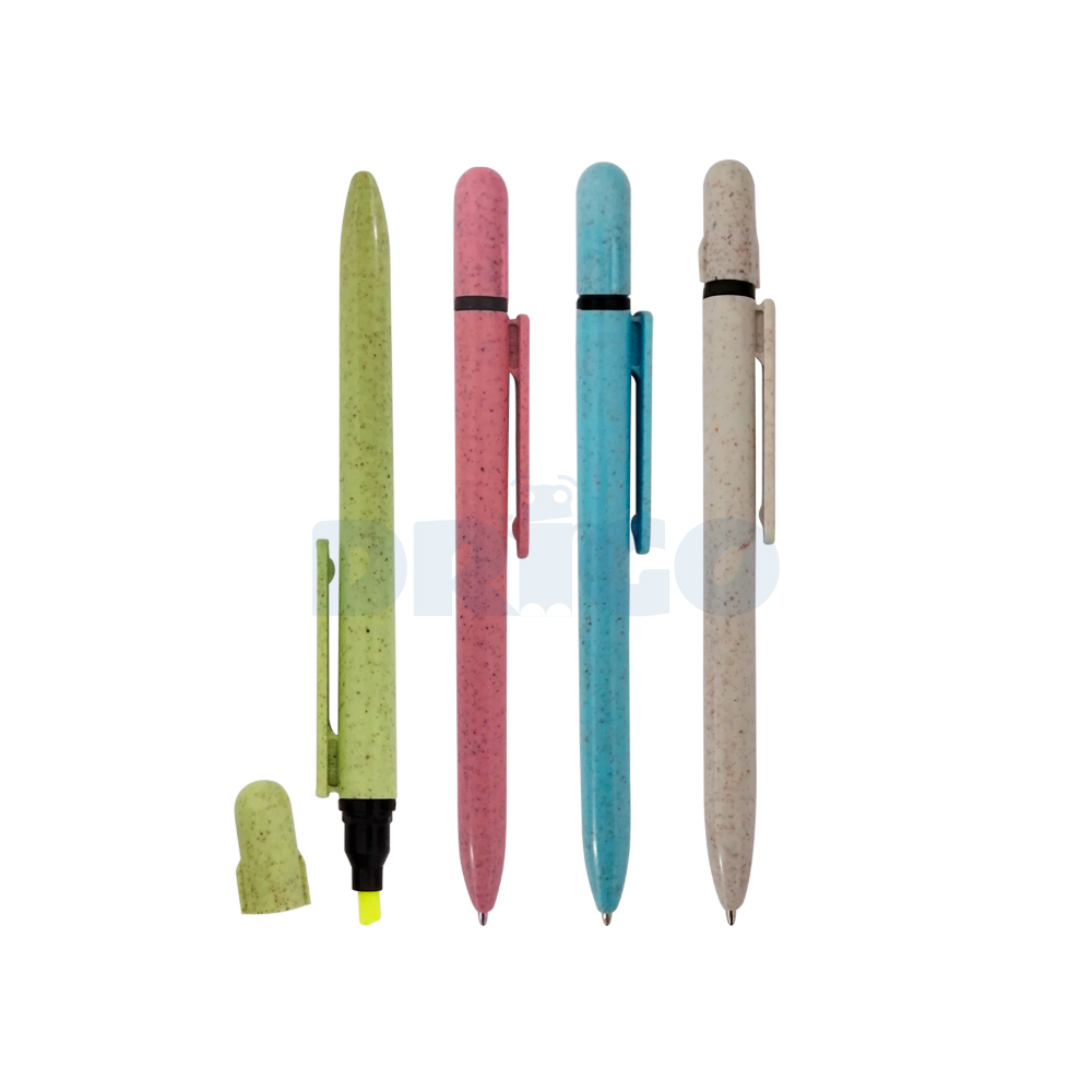 Lapicero de Plastico con Resaltador Highlight