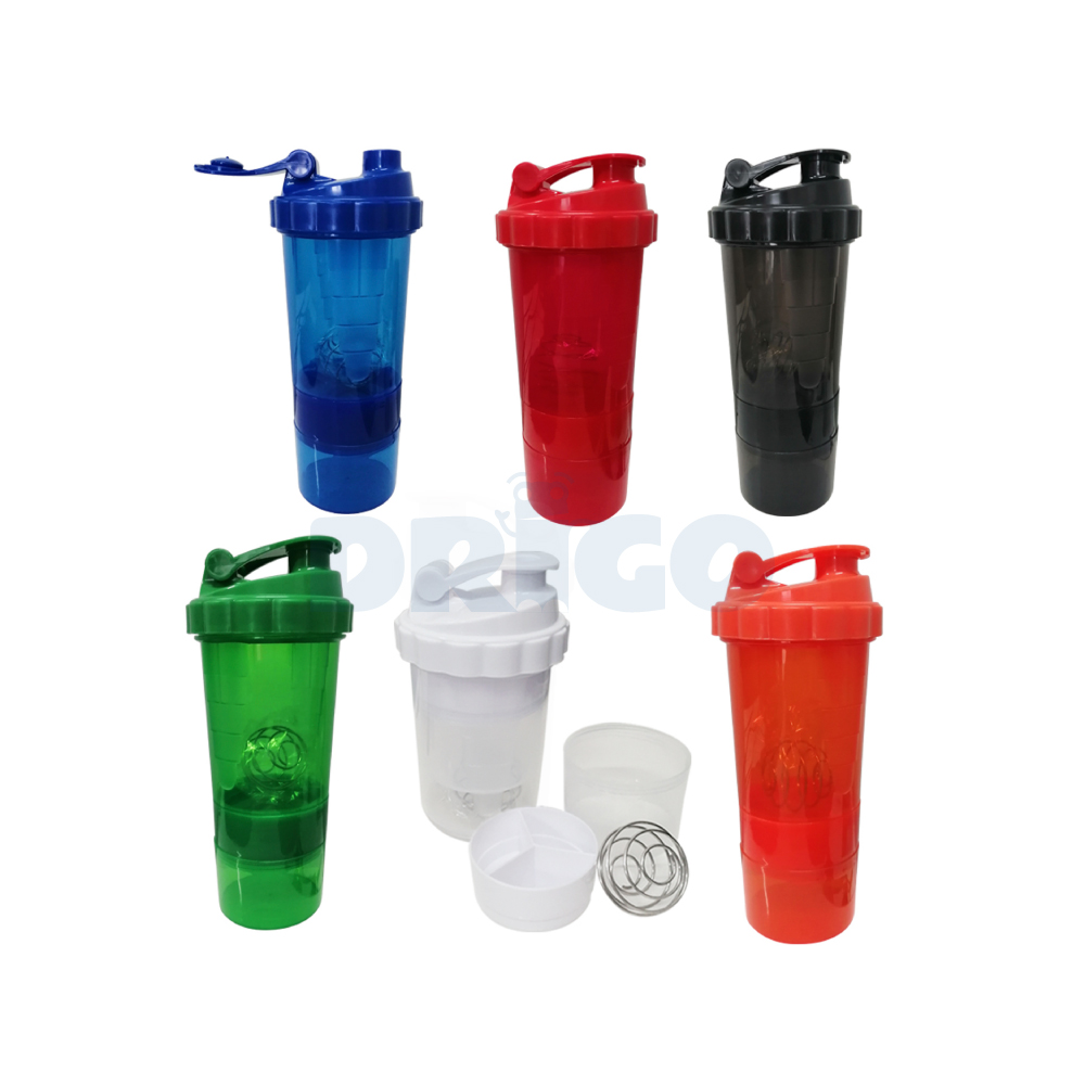 Shaker Deportivo 500ml con Compartimentos