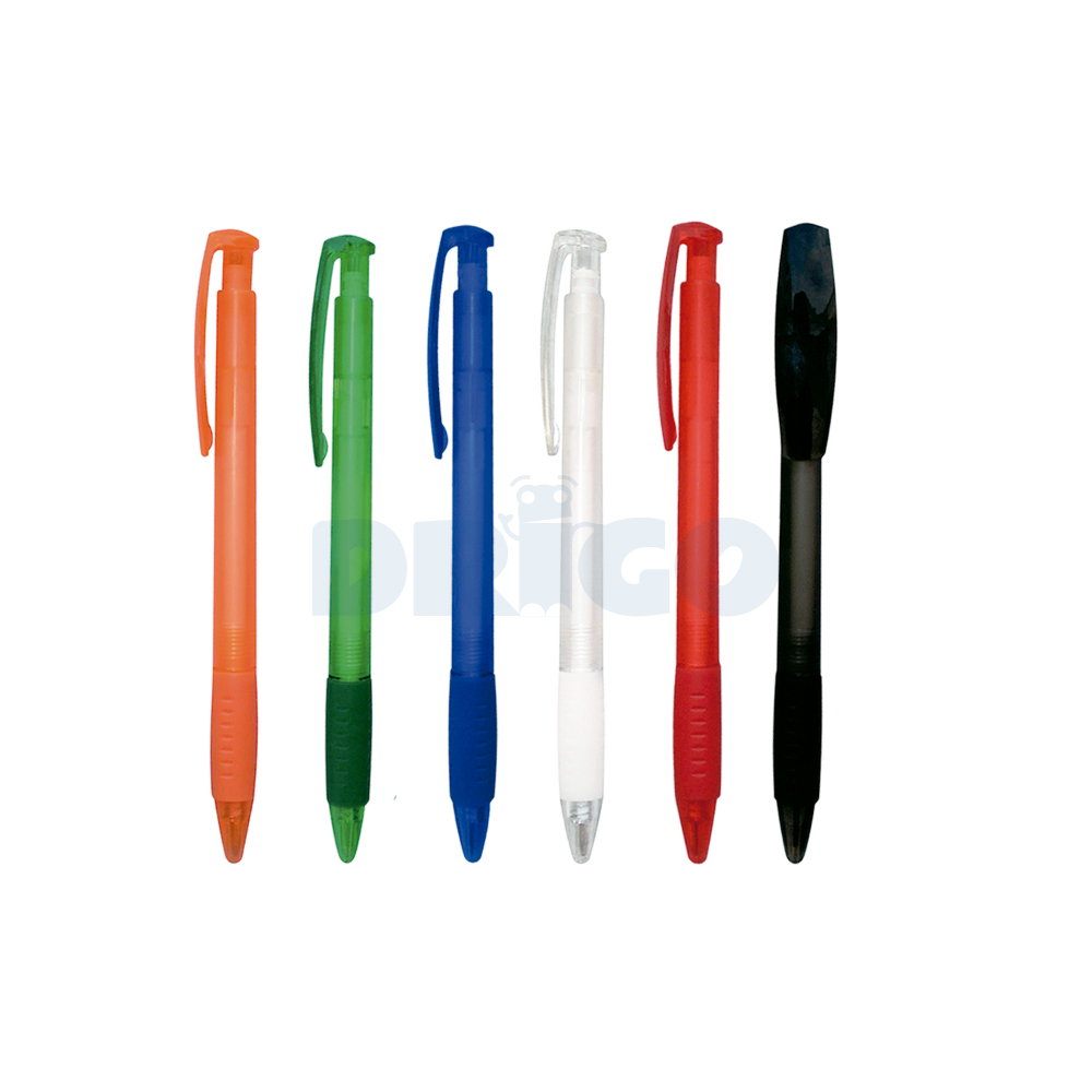 Lapicero de Plastico Grip Traslúcido 14 cm
