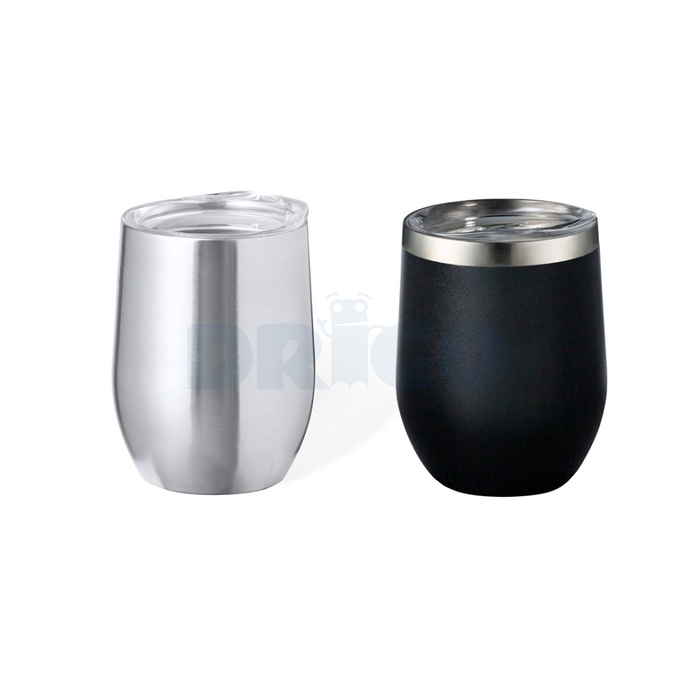 Mug de Acero Inoxidable 400ml con Tapa Plástica