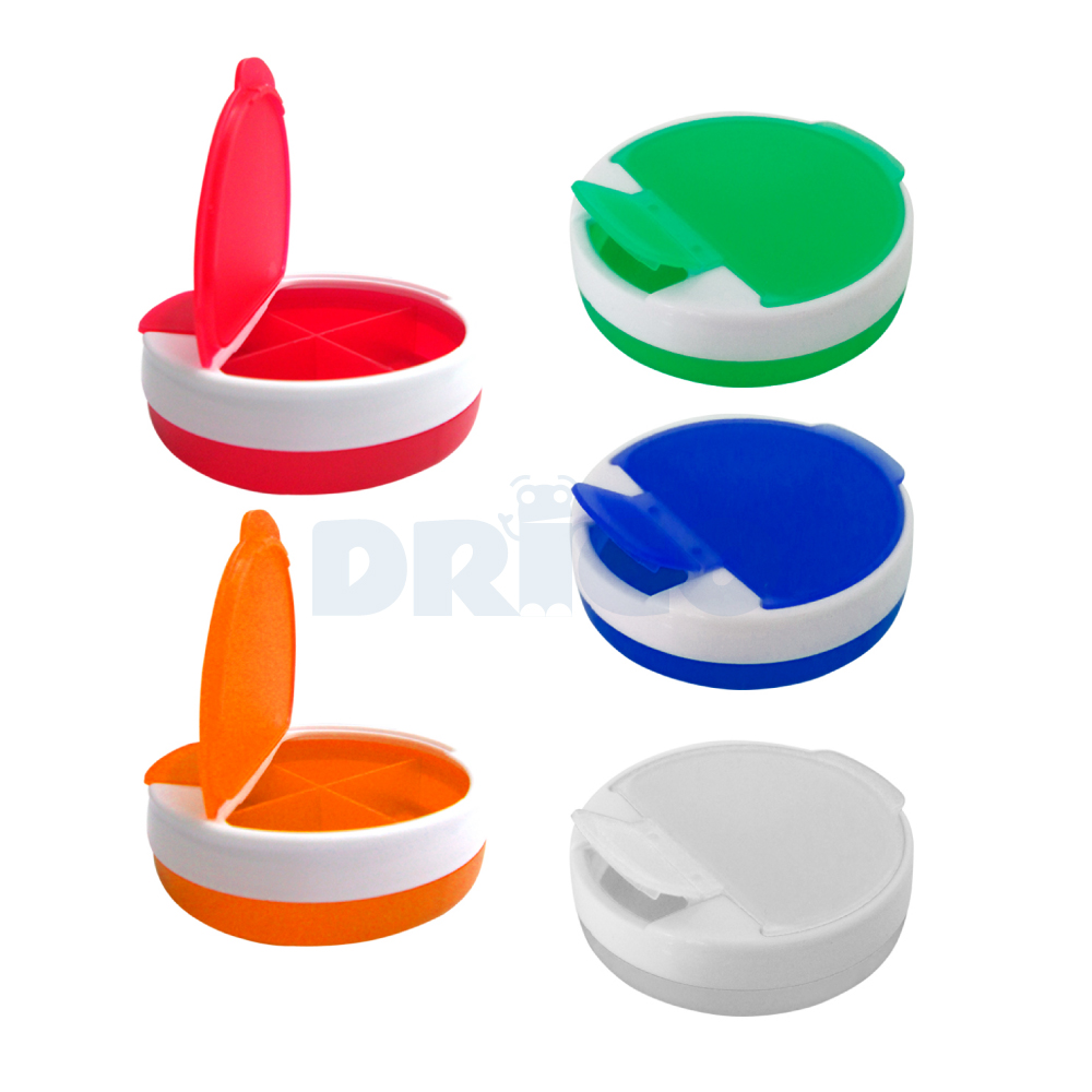 Porta Pastillas Redondo con 4 Compartimentos