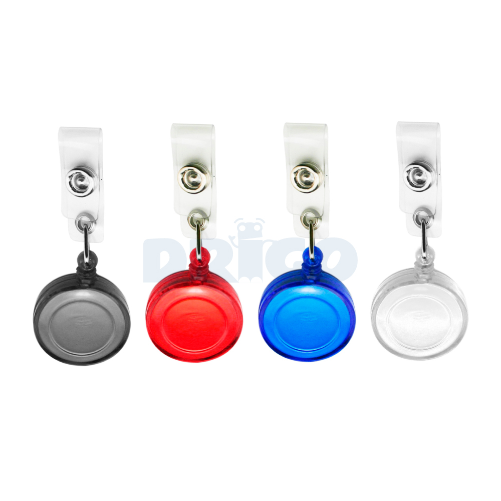 Porta Gafete Redondo ID Holder Transparente