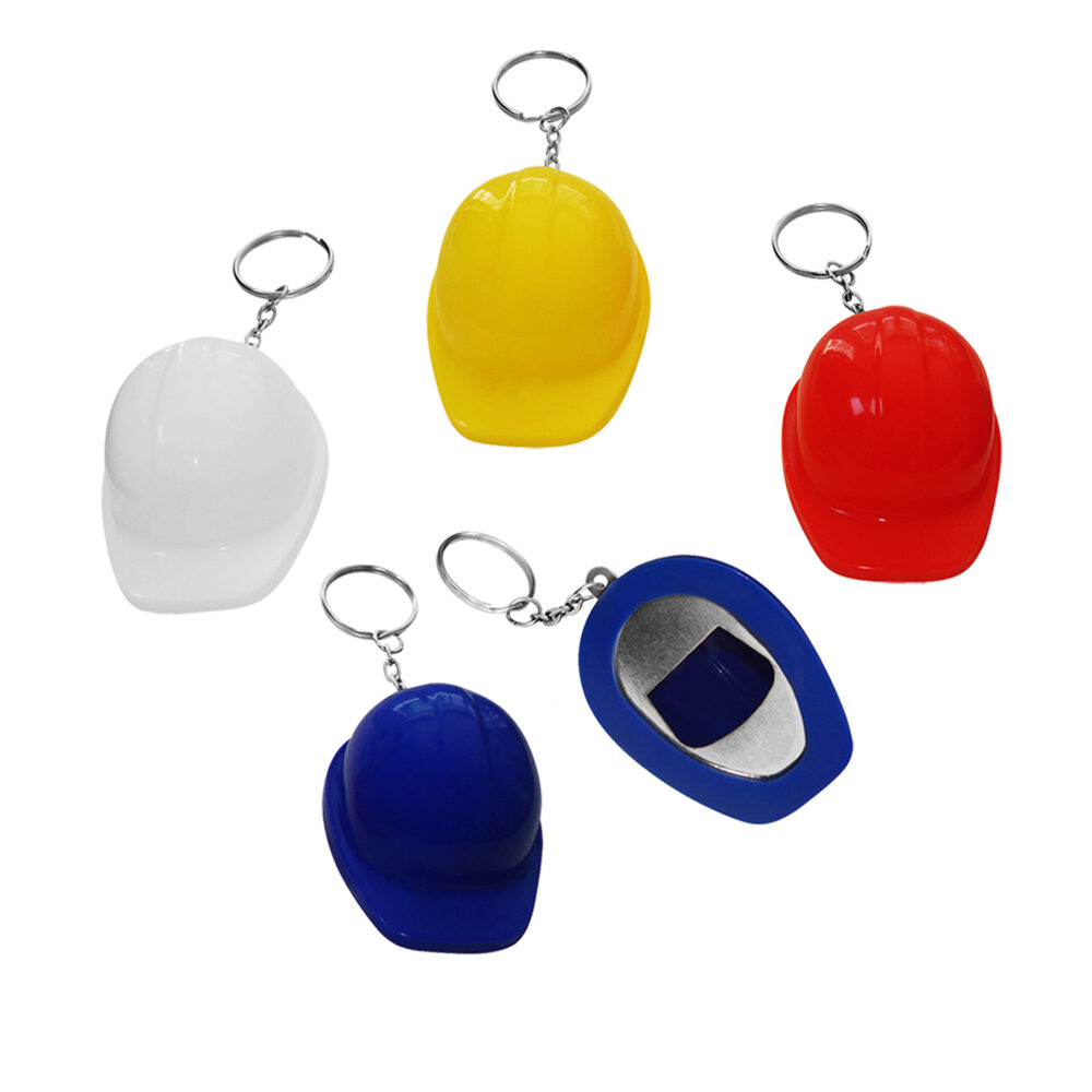Llavero Casco Minero Destapador