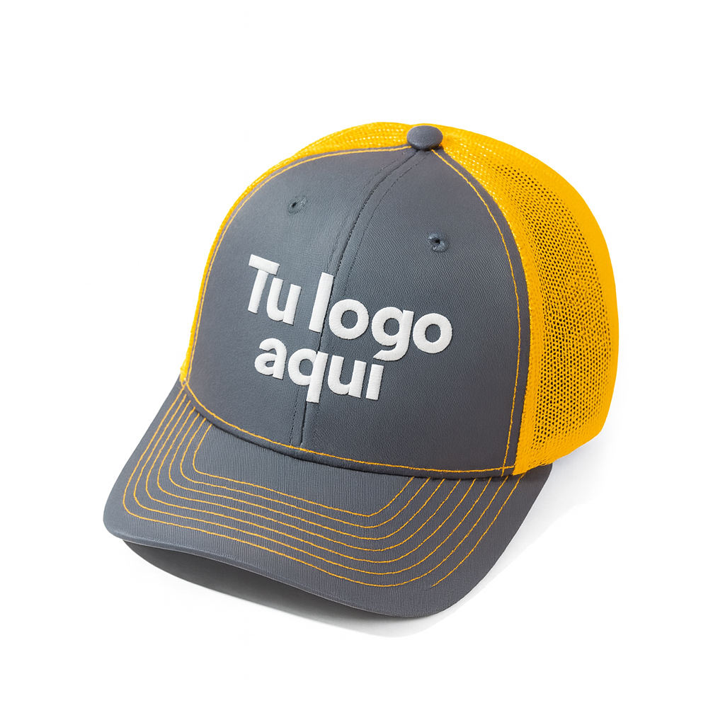 Gorra Corporativa Estampado DTF Full Color Drill Poliester con Malla